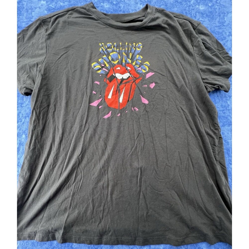 Rolling Stones Black Women's T-Shirt Size 2 (Fits like Adult XL)